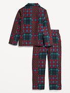 Image 2 of 2, Gender-Neutral Printed Flannel Pajama Pants Set for Kids
