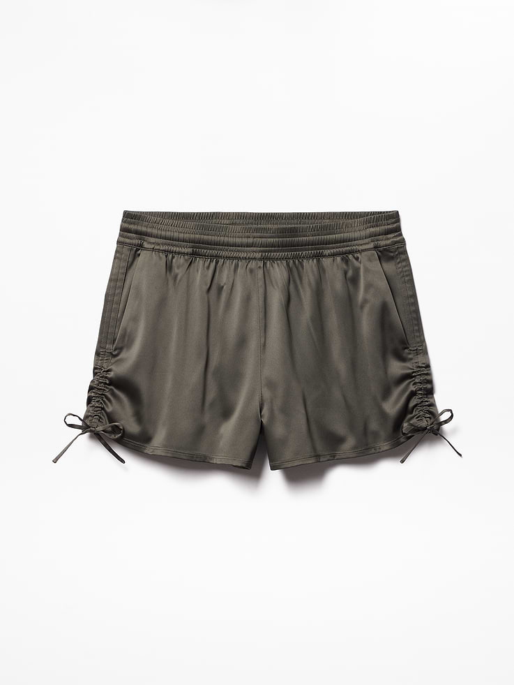 Image number 6 showing, Featherweight Satin Ruched Run Short