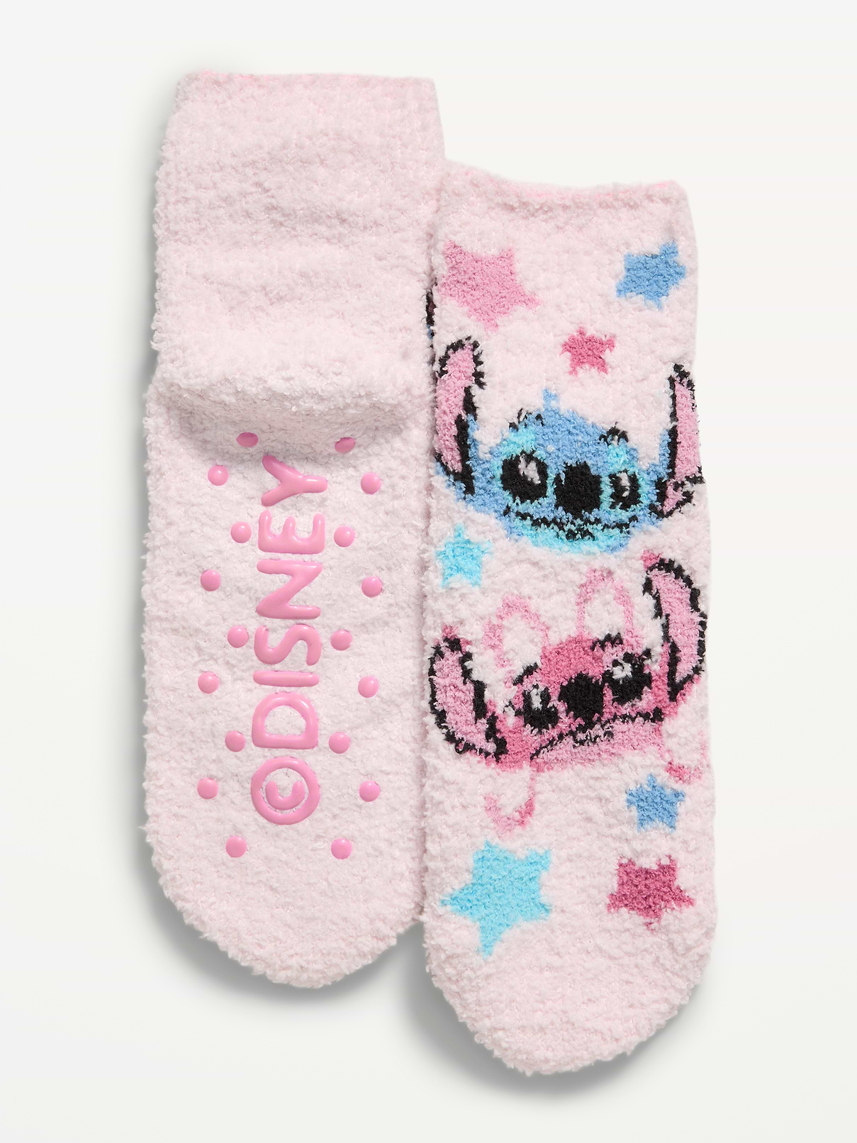 Image 1 of 1, notched toe seams for added comfort, textured gripper dots at soles, licensed graphic, ©Disney, Product #907881