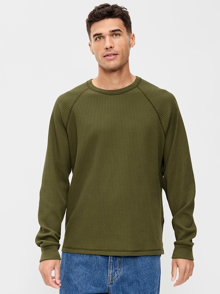 Image 1 of 4, crew neck, long raglan sleeves, Product #908598