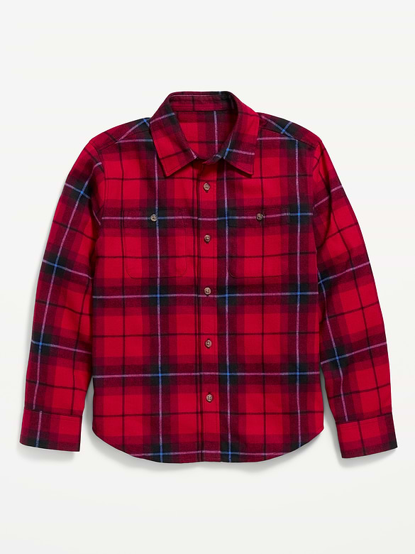 Long-Sleeve Flannel Shirt for Boys