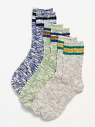 Image 1 of 1, pack includes 3 pairs of crew socks, rib-knit cuffs, notched seams at toe and heel, Product #911031
