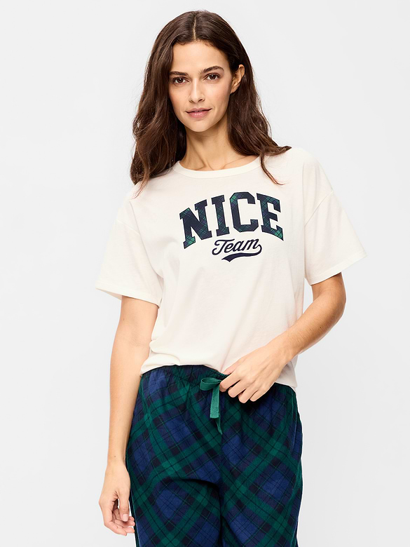 Short-Sleeve Graphic Pajama T-Shirt