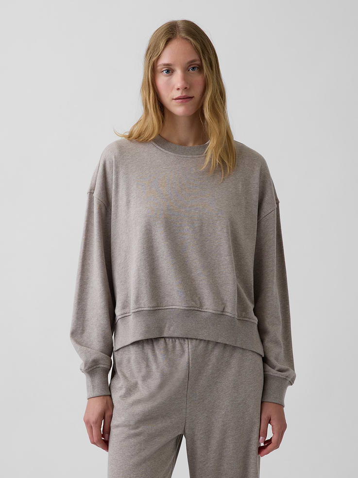 Image number 6 showing, VintageSoft Terry Oversized Wedge Sweatshirt