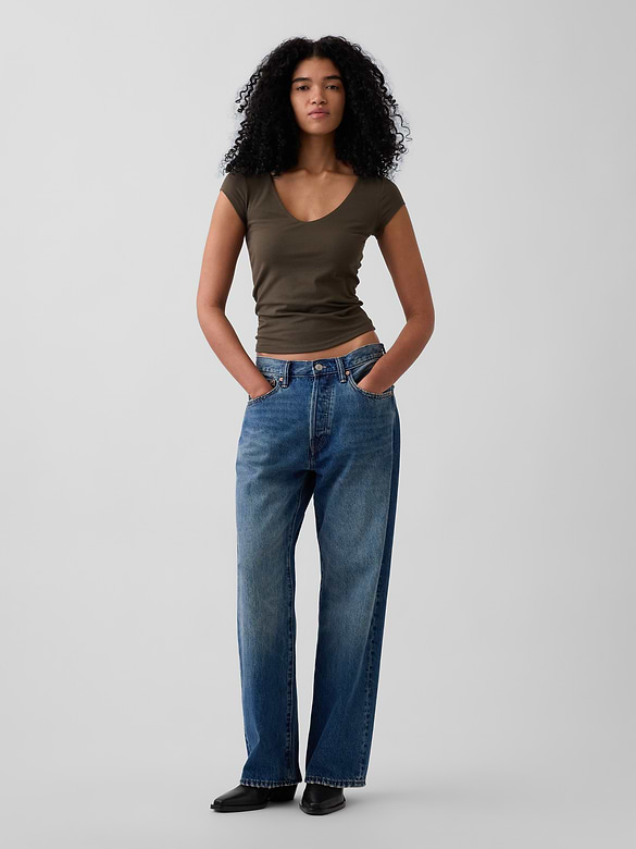 CloseKnit Jersey V-Neck T-Shirt