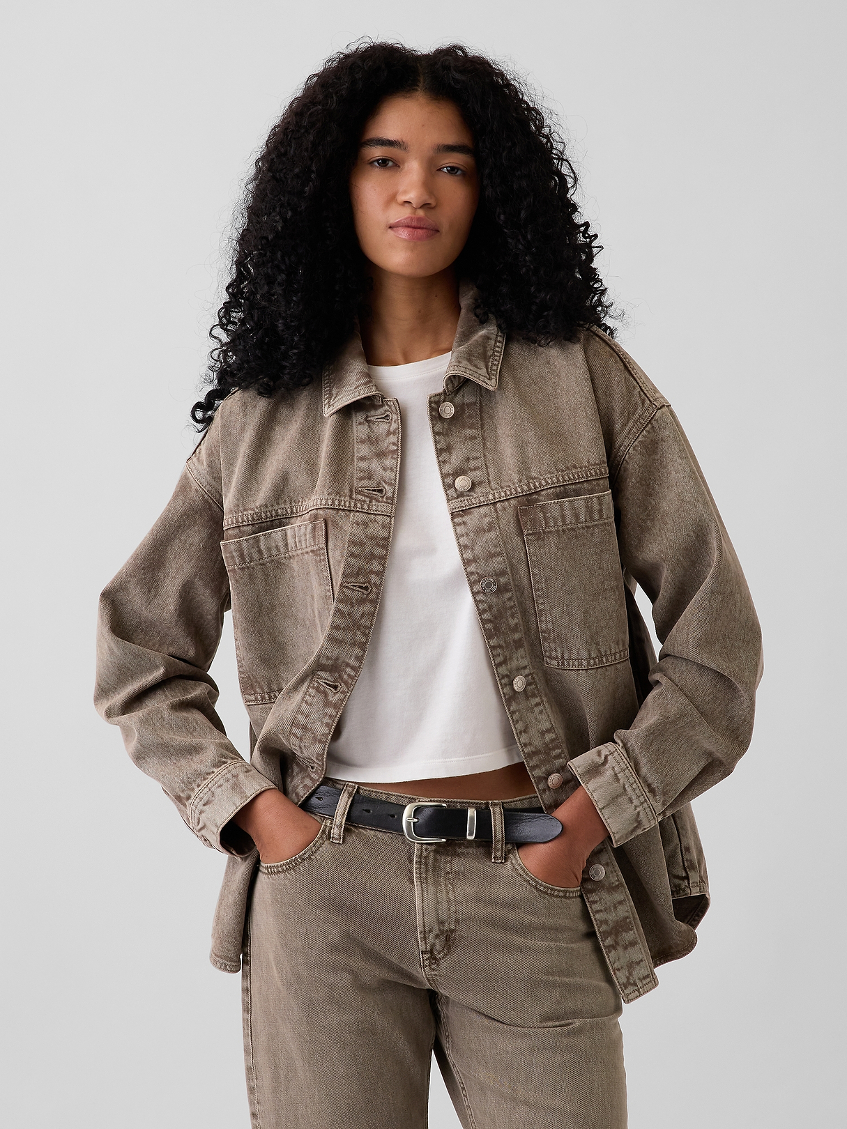 Denim Oversized Shirt Jacket | Gap