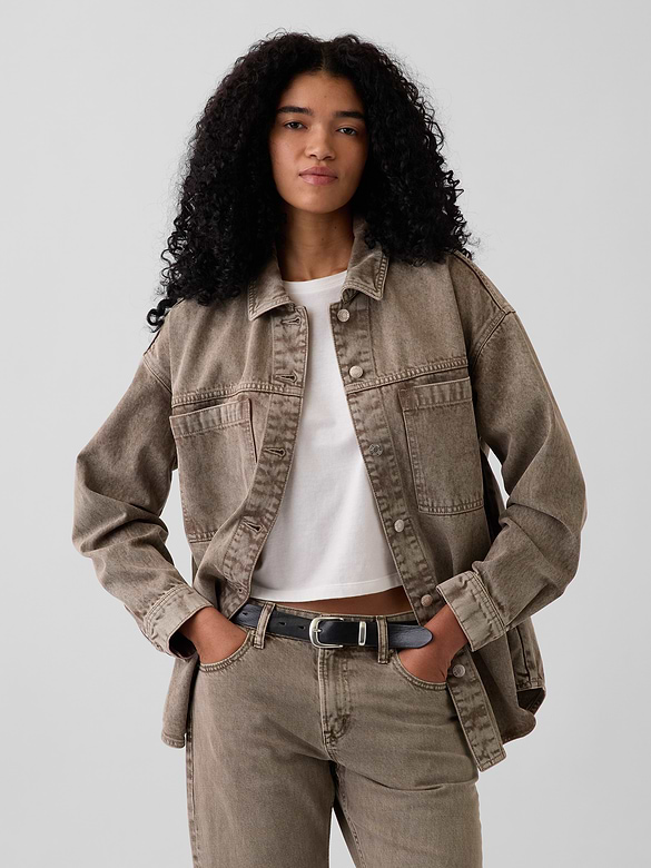 Denim Oversized Shirt Jacket