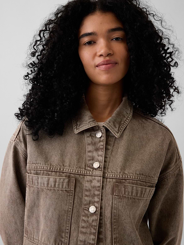Denim Oversized Shirt Jacket