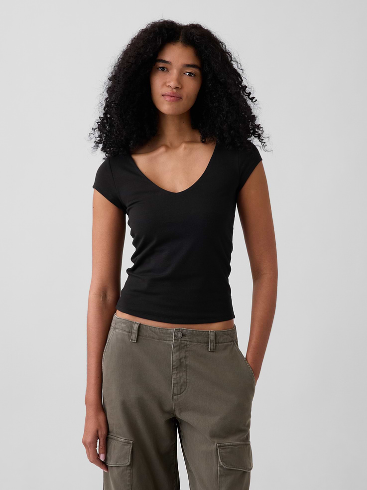Image number 1 showing, CloseKnit Jersey V-Neck T-Shirt