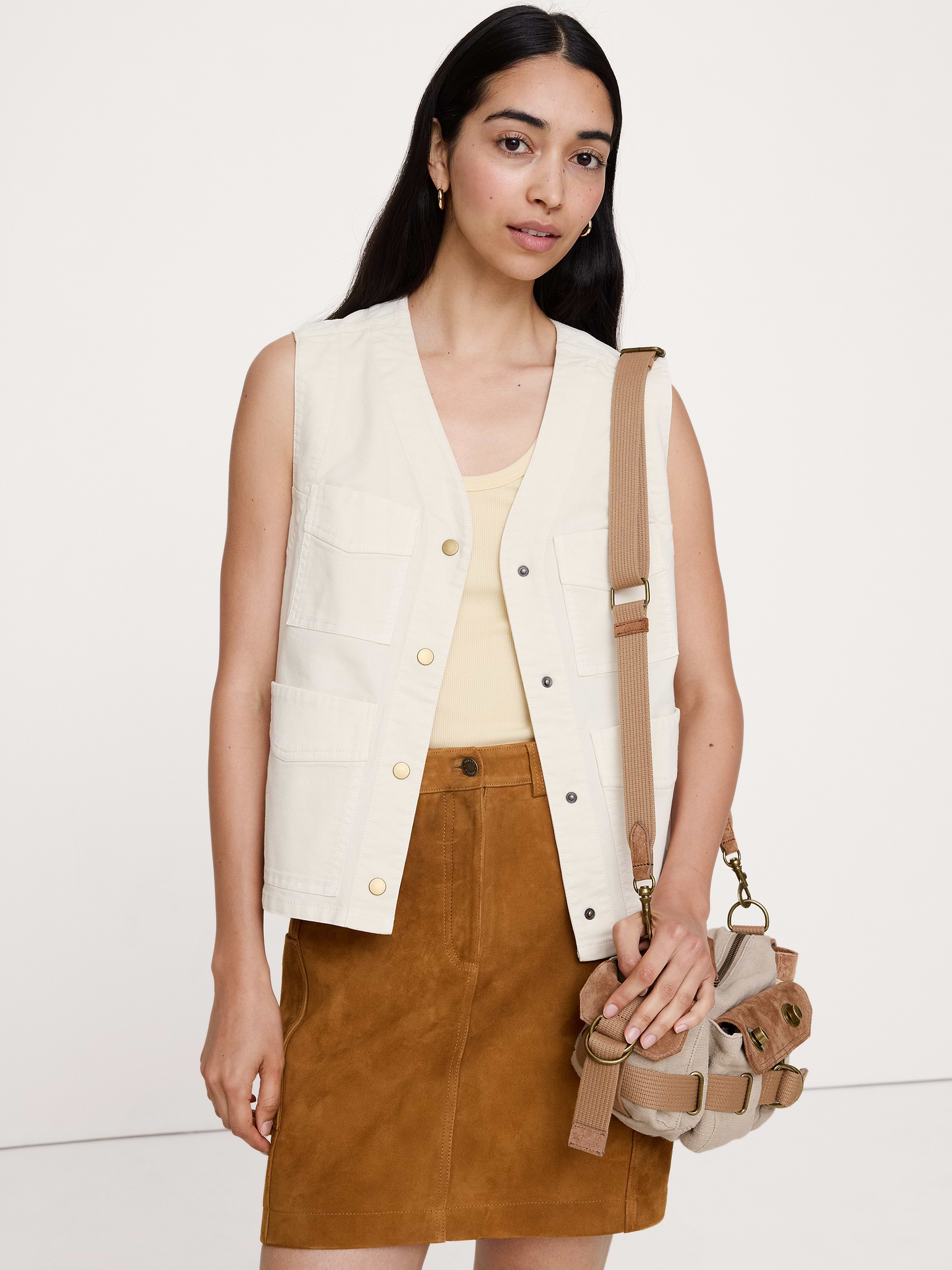 Image number 1 showing, Stretch-Cotton Utility Vest