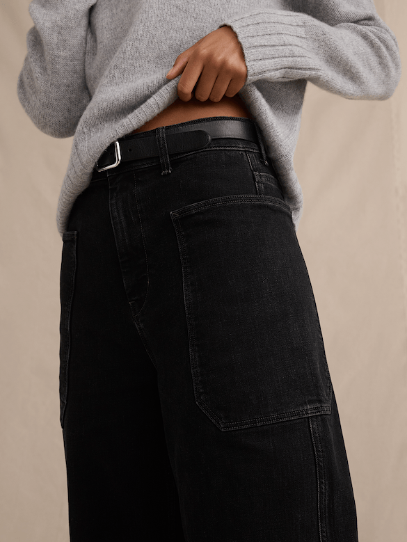 Ultra High-Rise Barrel Jean