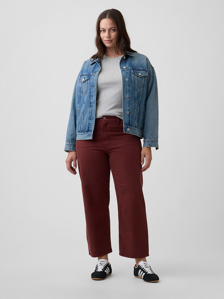 Image number 5 showing, Low Slung Relaxed Straight Crop Jeans