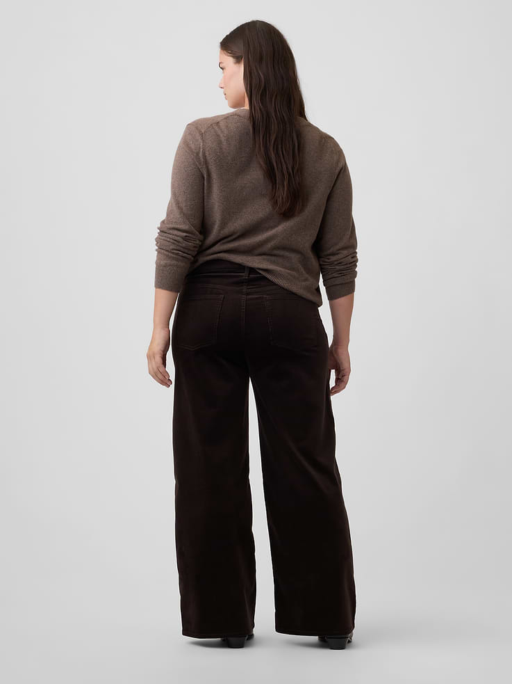 Image number 6 showing, Mid Rise Wide-Leg Corduroy Pants