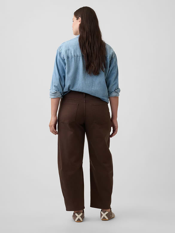 High Rise Barrel Jeans