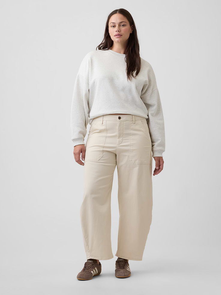 Image number 5 showing, Mid Rise Barrel Khakis