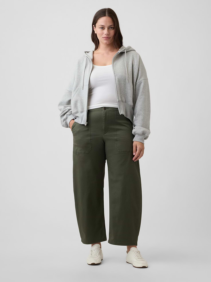 Image number 5 showing, Mid Rise Barrel Khakis