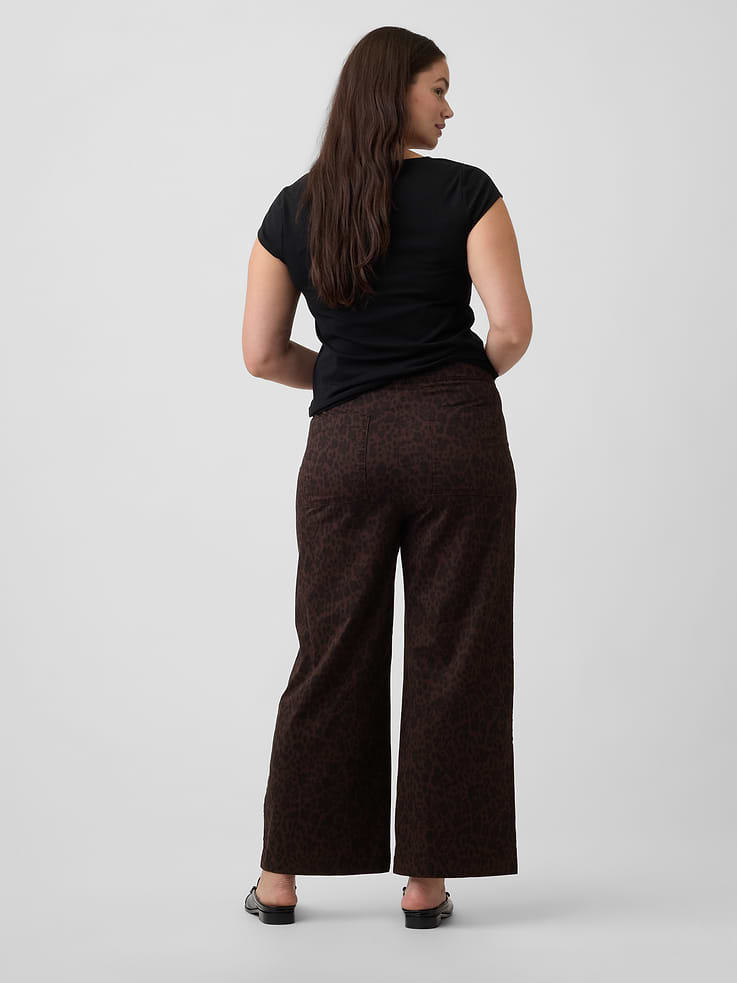 Image number 6 showing, Mid Rise Wide-Leg Khakis