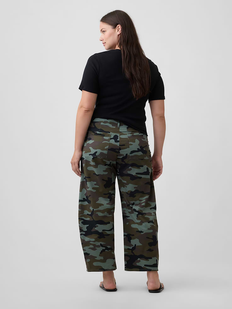 Image 6 of 7, Mid Rise Barrel Khakis