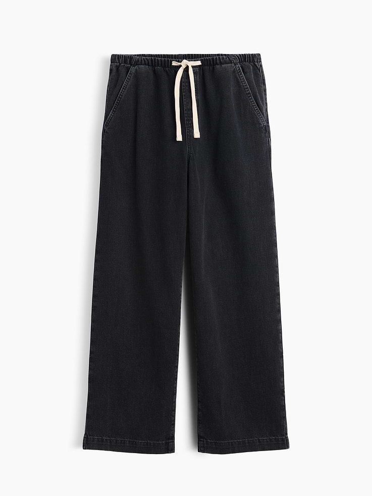 Image number 7 showing, High Rise Pull-On Wide-Leg Jeans