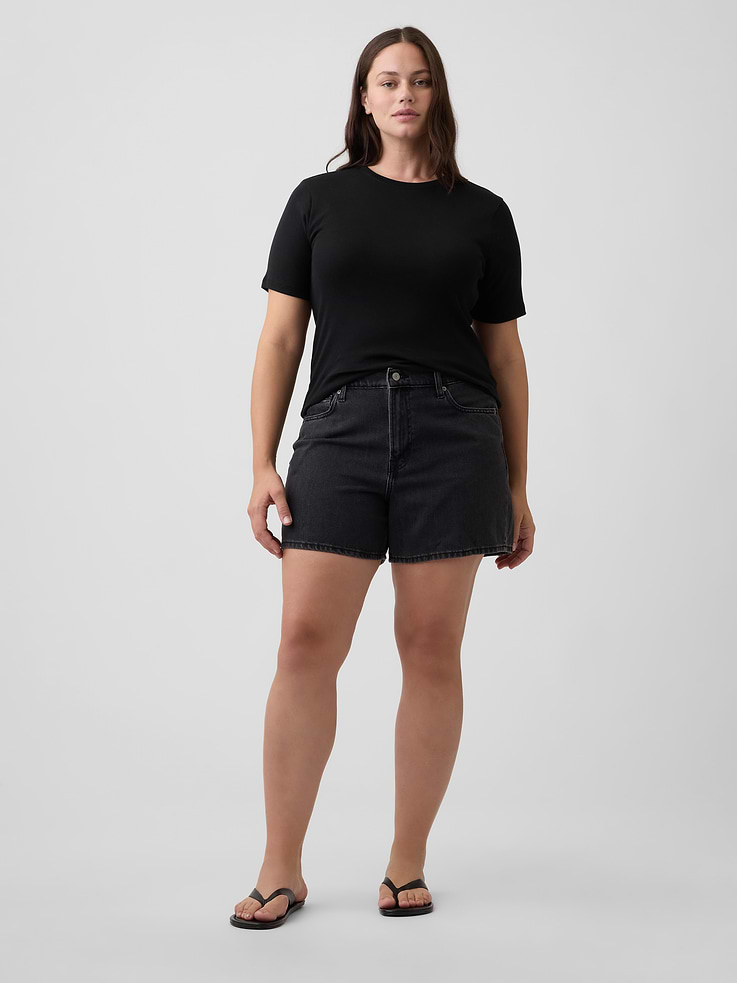 Image number 2 showing, SuperSoft Denim Midi Shorts