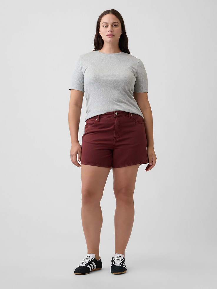 Image number 5 showing, Denim Midi Shorts