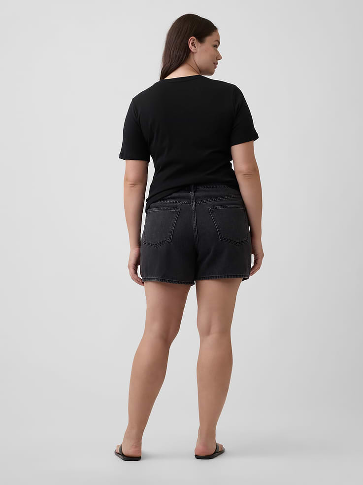 Image number 3 showing, SuperSoft Denim Midi Shorts