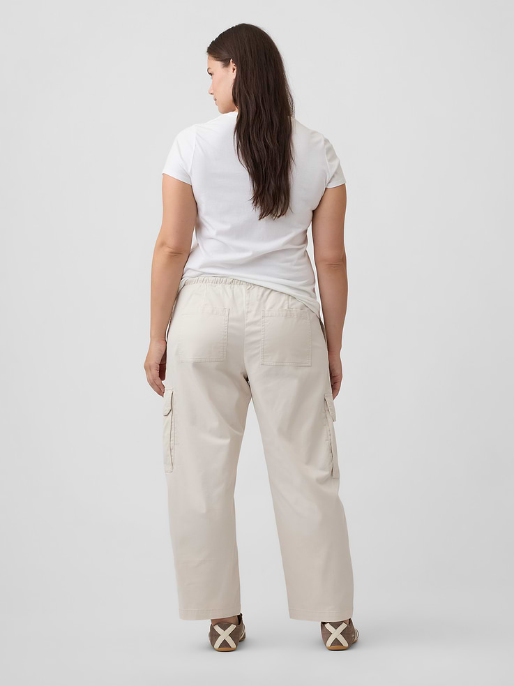 Image number 6 showing, Mid Rise Pull-On Barrel Khakis