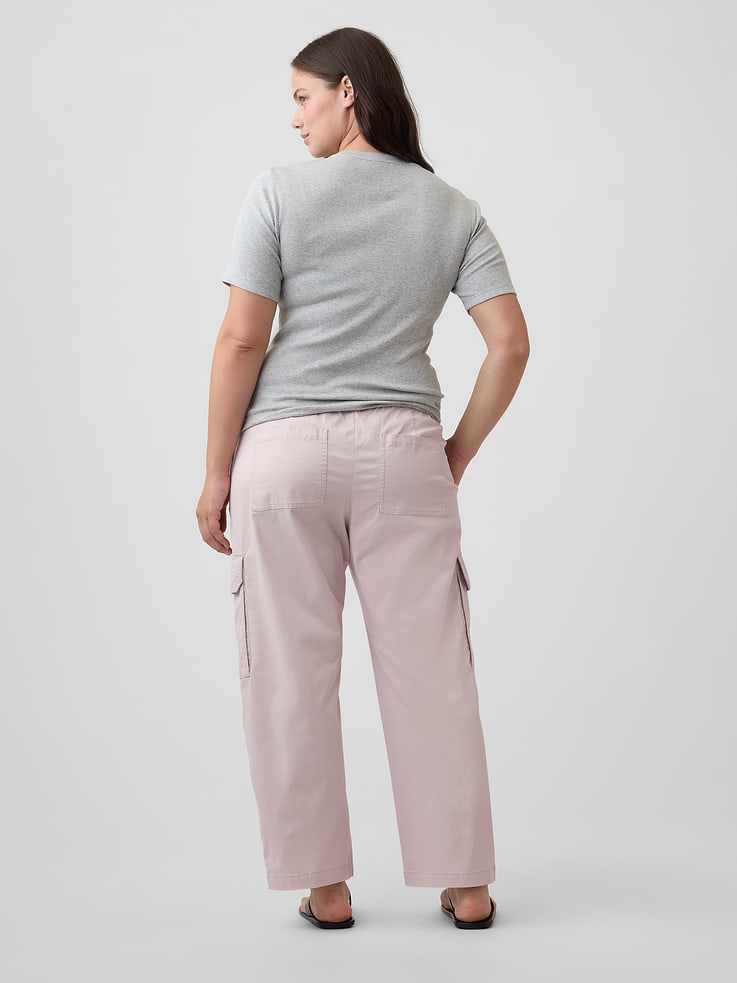 Image number 6 showing, Mid Rise Pull-On Barrel Khakis