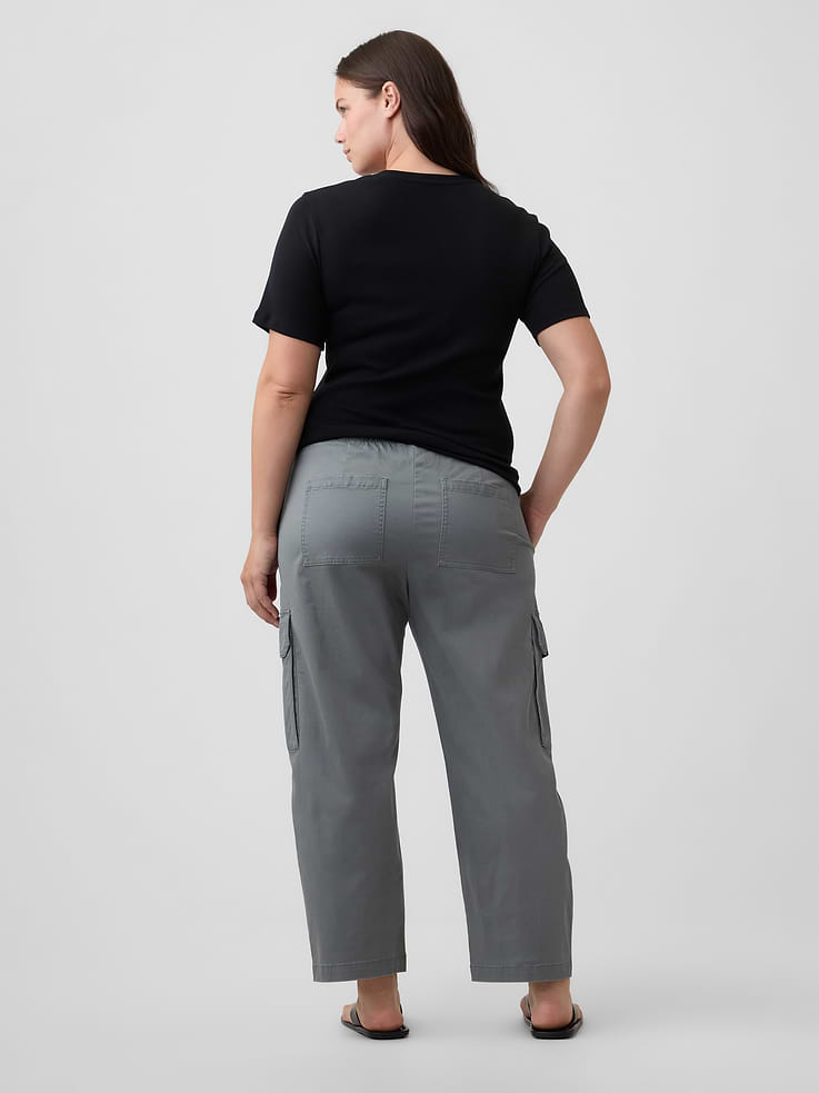 Image number 6 showing, Mid Rise Pull-On Barrel Khakis