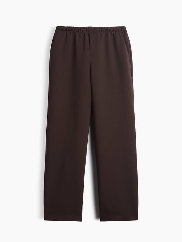 100% Recycled Pull-On Wide-Leg Pants