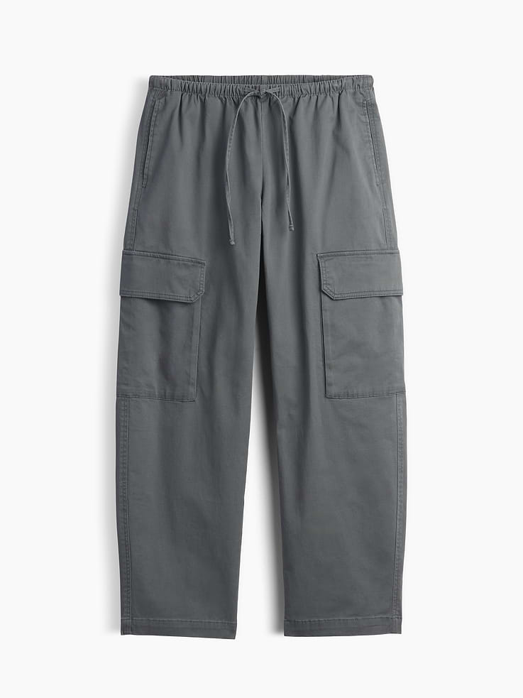 Image number 7 showing, Mid Rise Pull-On Barrel Khakis