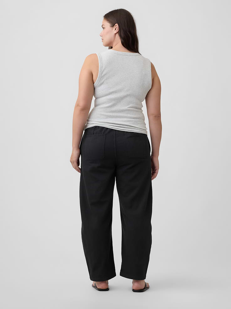 Image number 6 showing, Mid Rise Pull-On Barrel Jeans