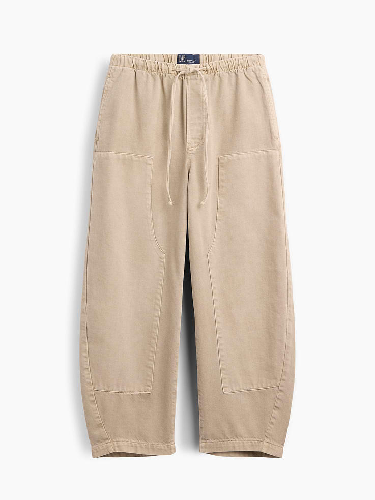 Image number 7 showing, Mid Rise Pull-On Barrel Jeans