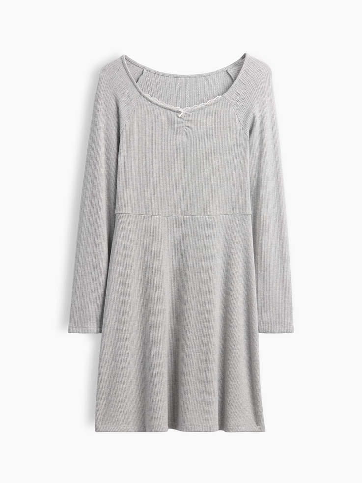 Image 2 de 5, Robe côtelée en tricot pointelle pour Enfant