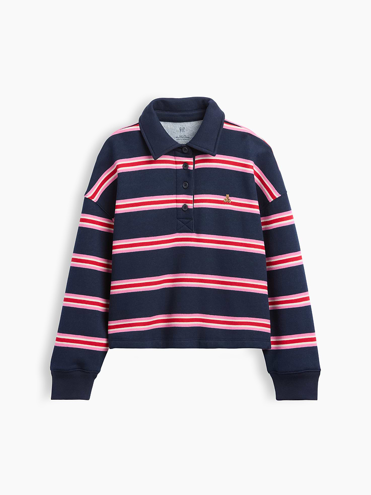 Image 6 of 6, Kids Oversized Boxy Polo Sweatshirt