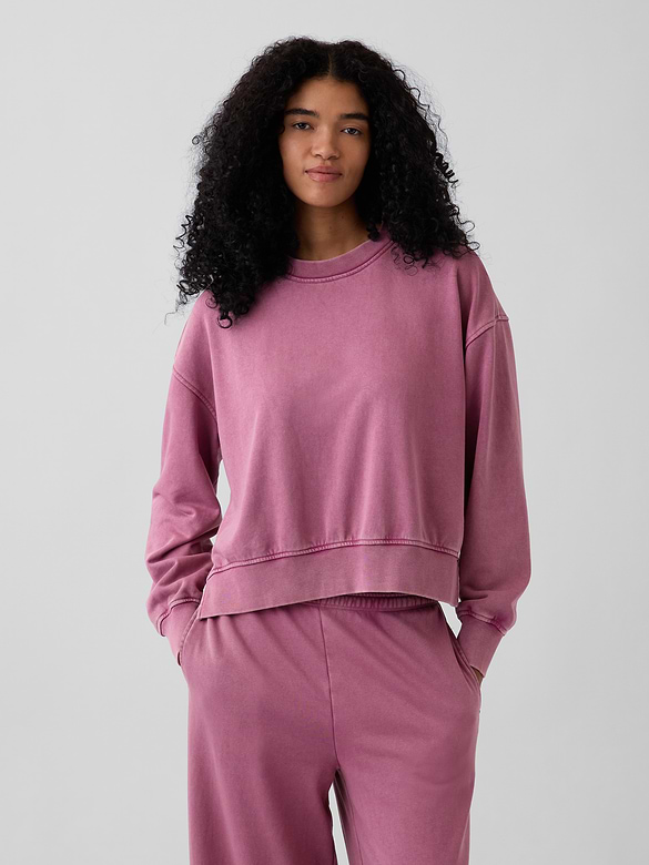 VintageSoft Terry Oversized Wedge Sweatshirt