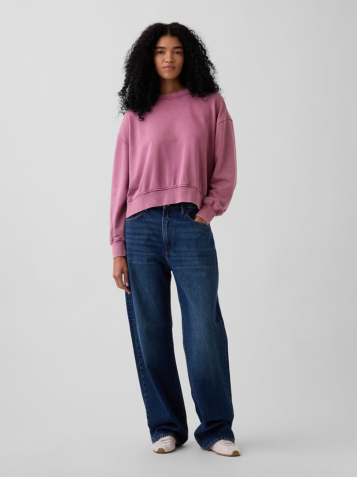 Image number 2 showing, VintageSoft Terry Oversized Wedge Sweatshirt