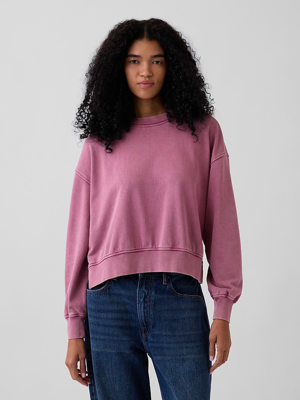 VintageSoft Terry Oversized Wedge Sweatshirt