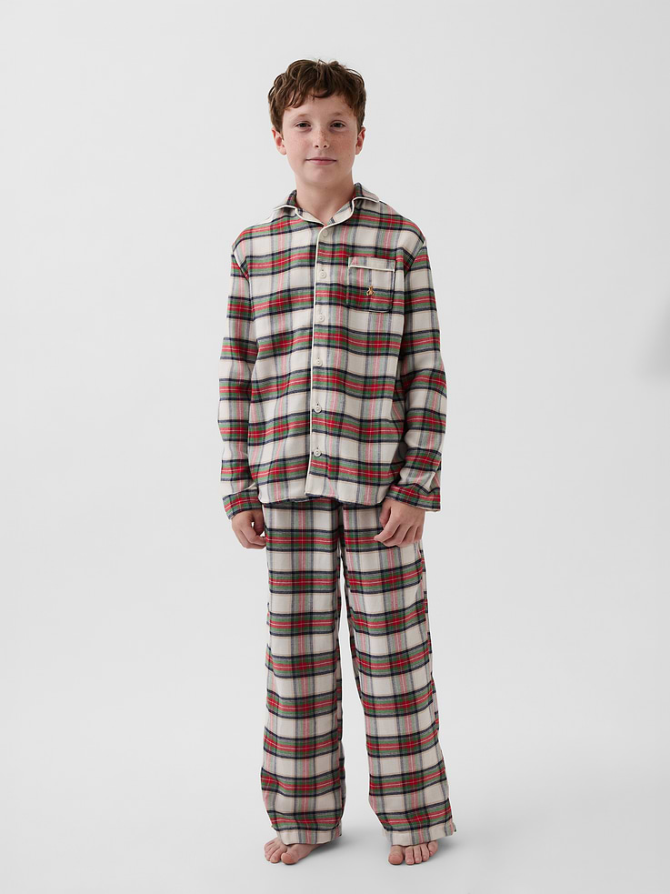 Image number 3 showing, Kids Recycled Flannel PJ Set