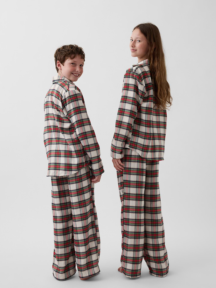 Image number 2 showing, Kids Recycled Flannel PJ Set