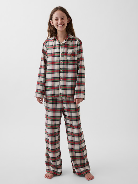 Kids Recycled Flannel PJ Set