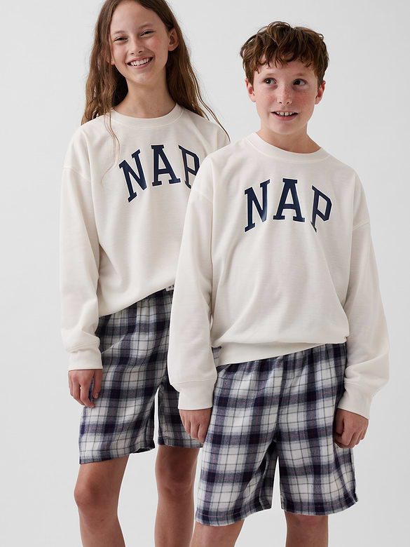 Kids Recycled Flannel PJ Boxer Shorts
