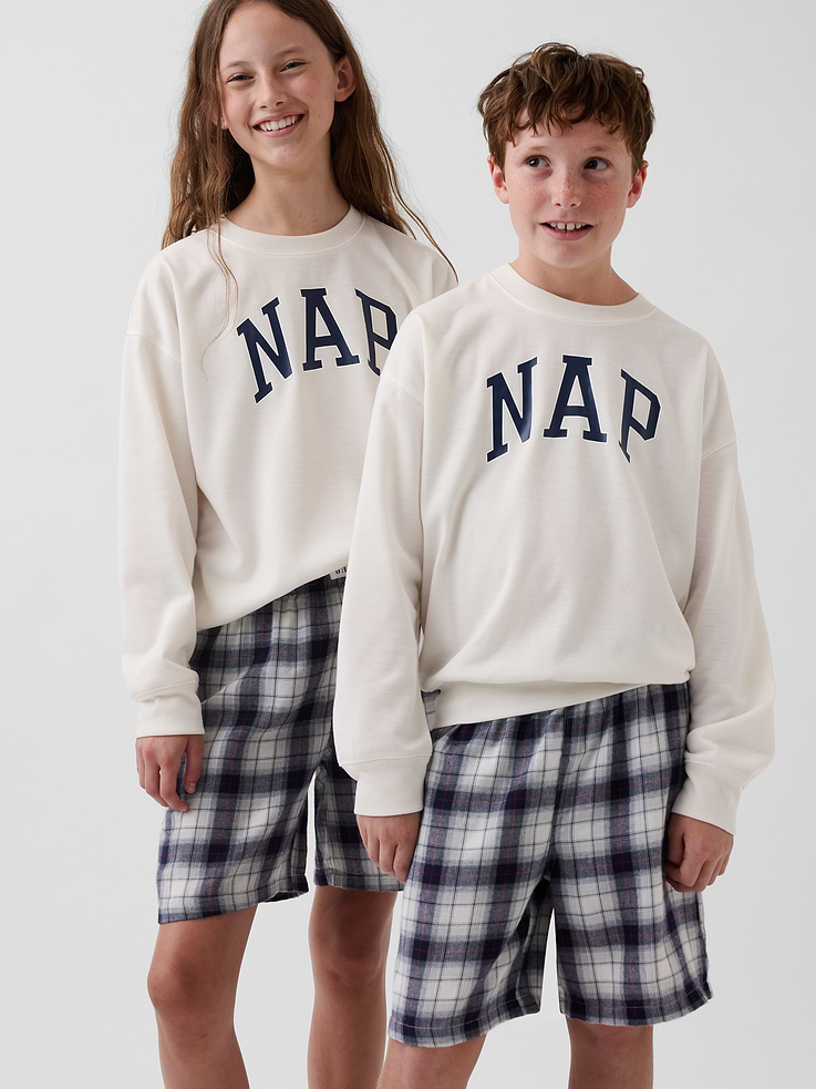 Image number 1 showing, Kids Recycled Flannel PJ Boxer Shorts