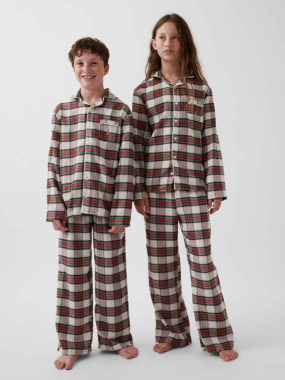 Kids Recycled Flannel PJ Set