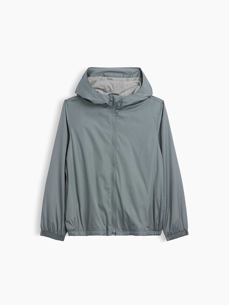 Image 1 of 3, Smooth water and wind-resistant outer., Long sleeves with elasticized cuffs., Hood, zip front., Elasticized hem., Product #1177139