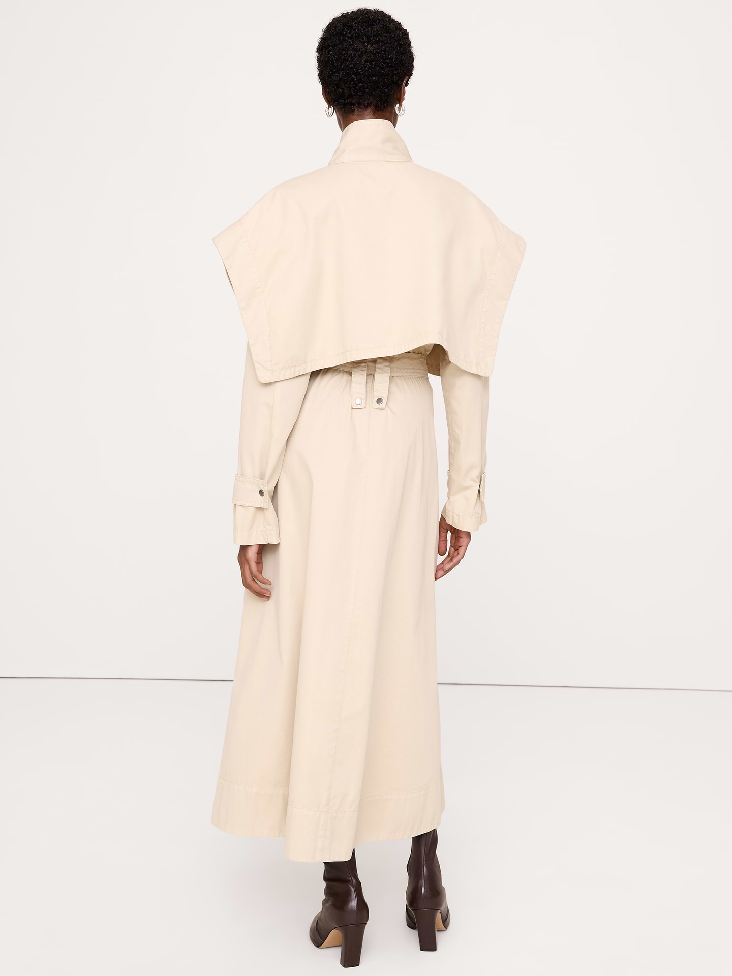 Image number 3 showing, Cotton Twill Utility Trench Dress