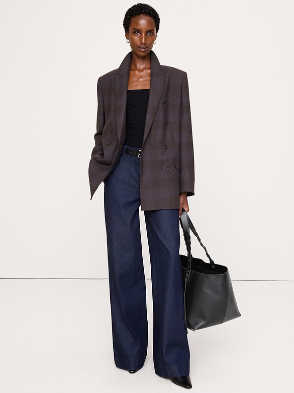 Relaxed Double-Breasted Blazer