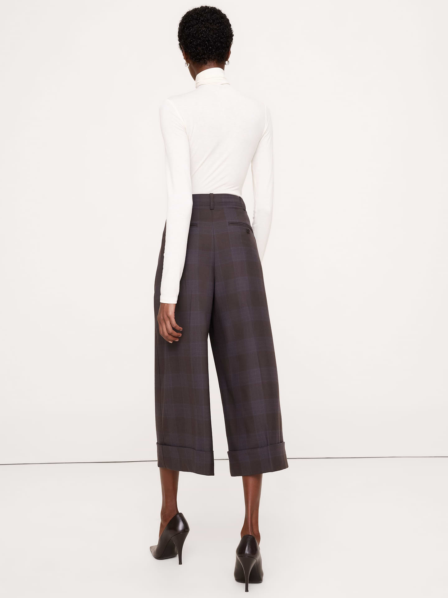Image number 3 showing, High-Rise Twill Culotte