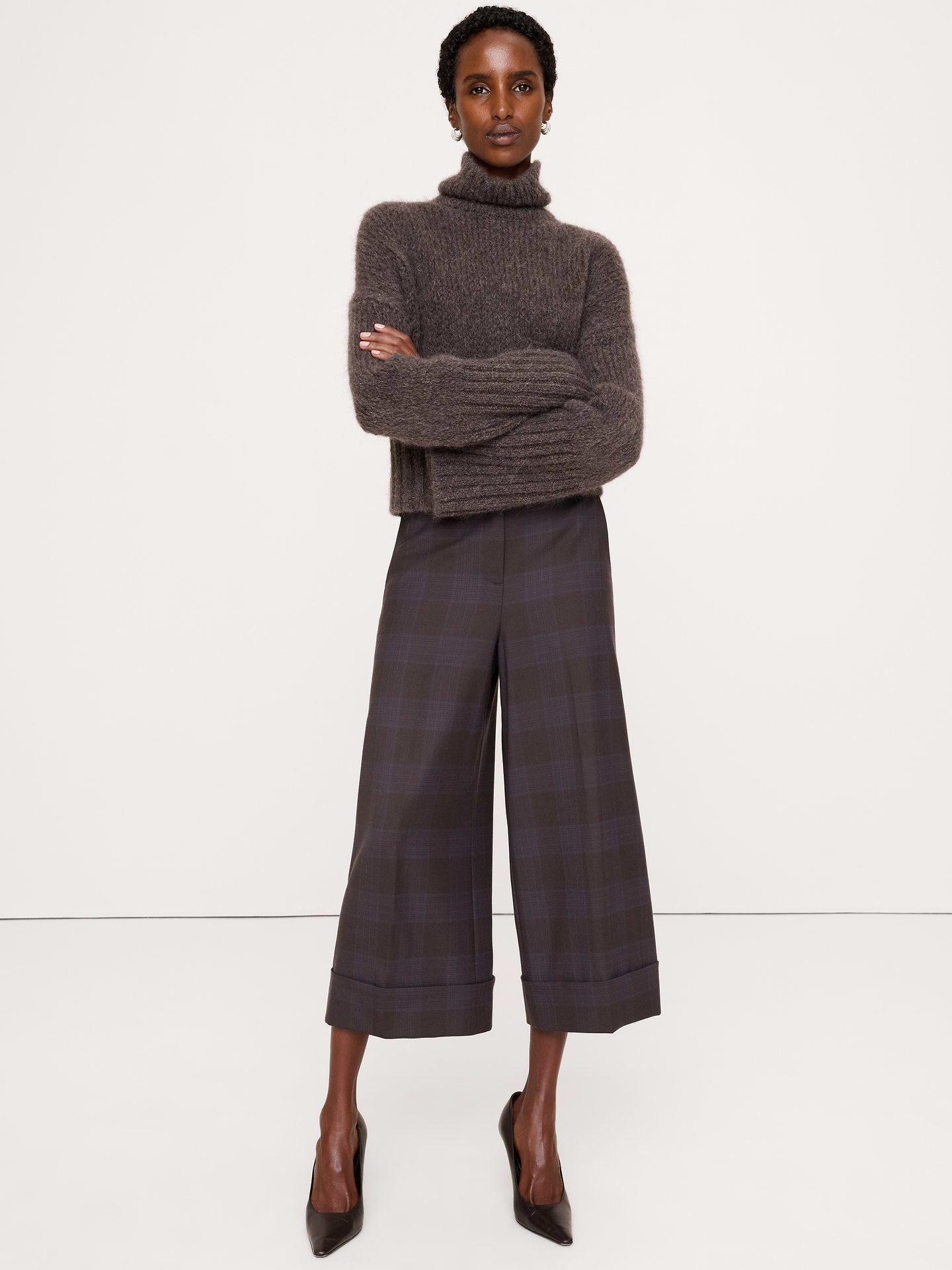 Image number 6 showing, High-Rise Twill Culotte