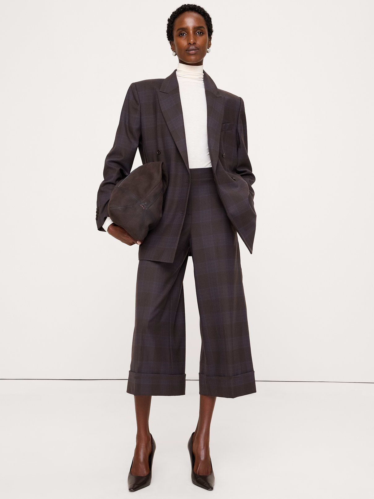High-Rise Wool-Blend Culotte